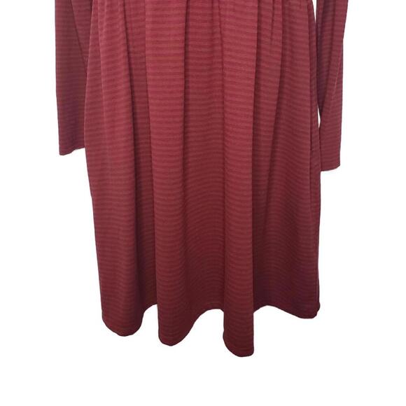 NWT Toad & Co. Women's Sz Piru Henley Hemp Blend Dress Prickly Pear Stripe(1750) - Picture 4 of 7